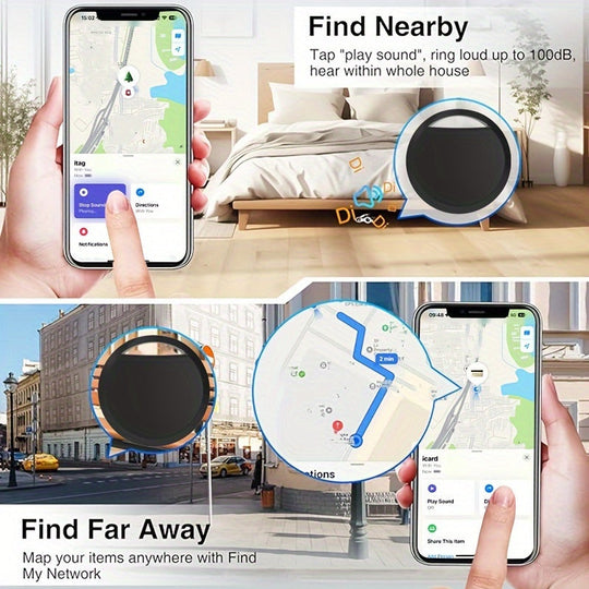 LocatePro | Mini Tracker (Set von 2) - Kompatibel mit Apple Find My
