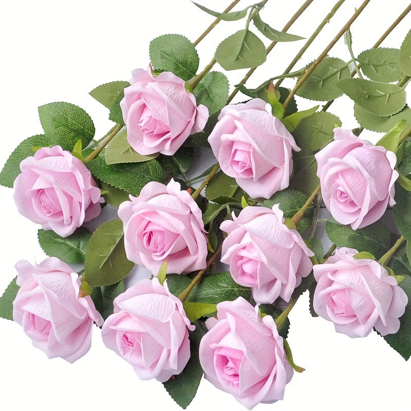 BloomMate | Artificial Roses 10-Pack – Realistic Wedding Décor
