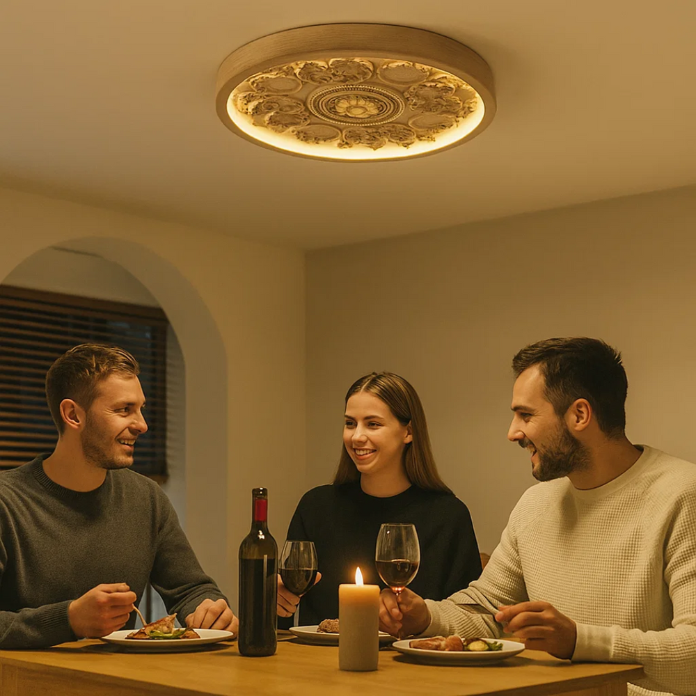 GlowMira | Moderne Harz-Deckenlampe mit variabler Lichtfarbe