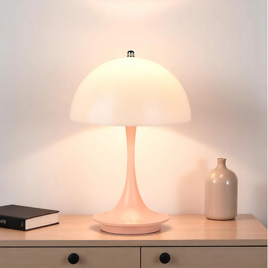 NordicLume | Pilzlampe LED Tischlampe mit Akku & kabellosem Design für Zuhause