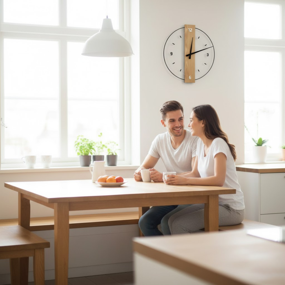 SilentOak | Stille Wanduhr aus Holz