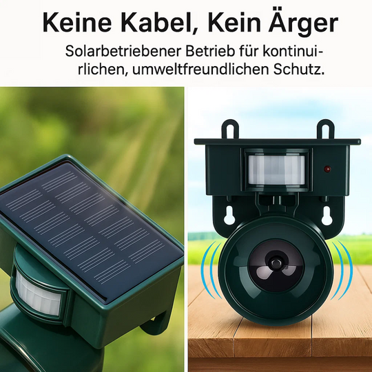 TerraGuard | Wetterfester Vogelvertreiber mit PIR & Solarenergie