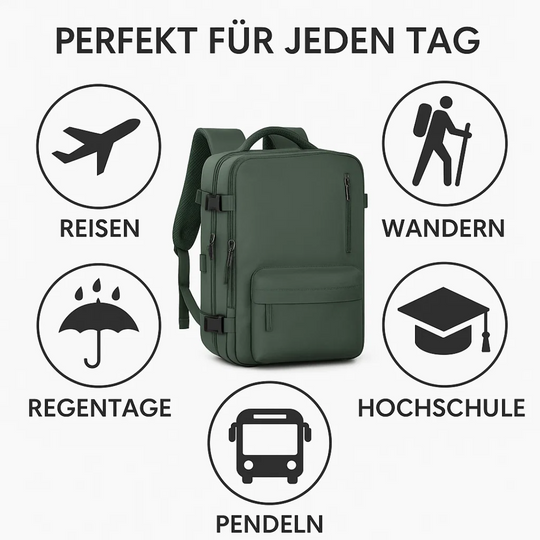 TrekShell | Wasserdichter Reiserucksack für Damen