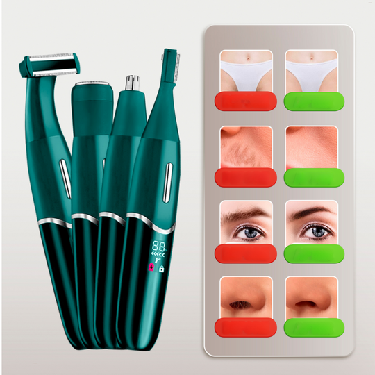 TrimEase | 4-in-1 Bikini-Trimmer in Klassischem Grün