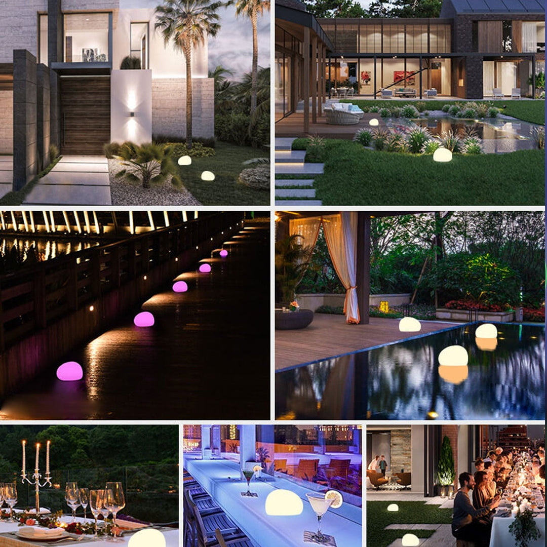 GartenHalo | Sphärische LED-Leuchte mit Solarenergie