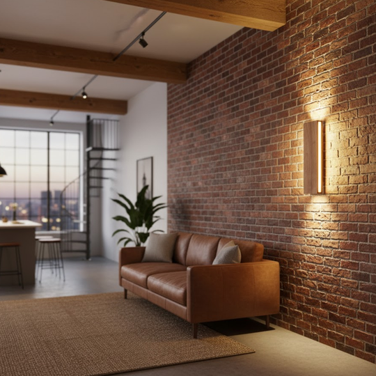 OakBeam | Einfache Wandleuchte aus massivem Holz mit LED