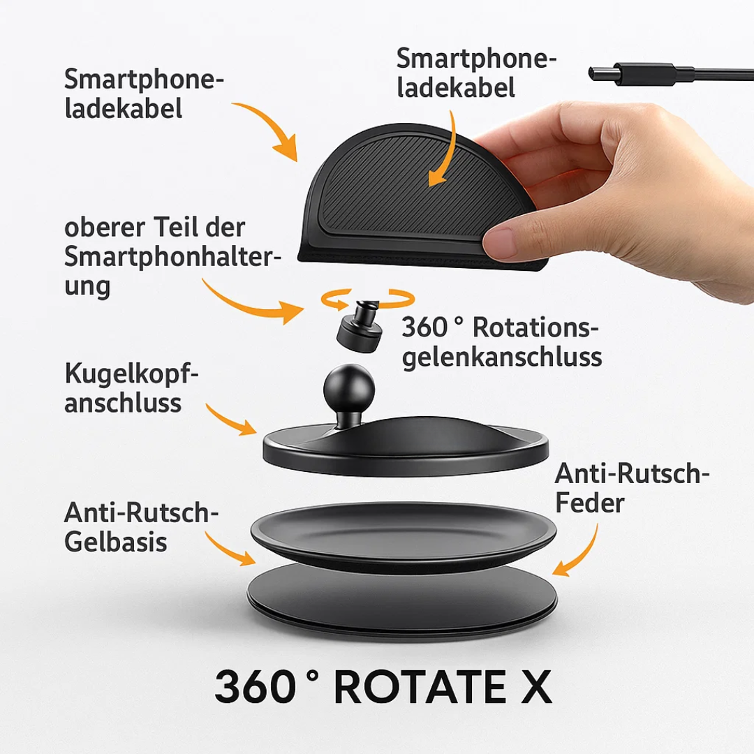 360°RotateX | Drehbare Telefonhalterung für das Auto