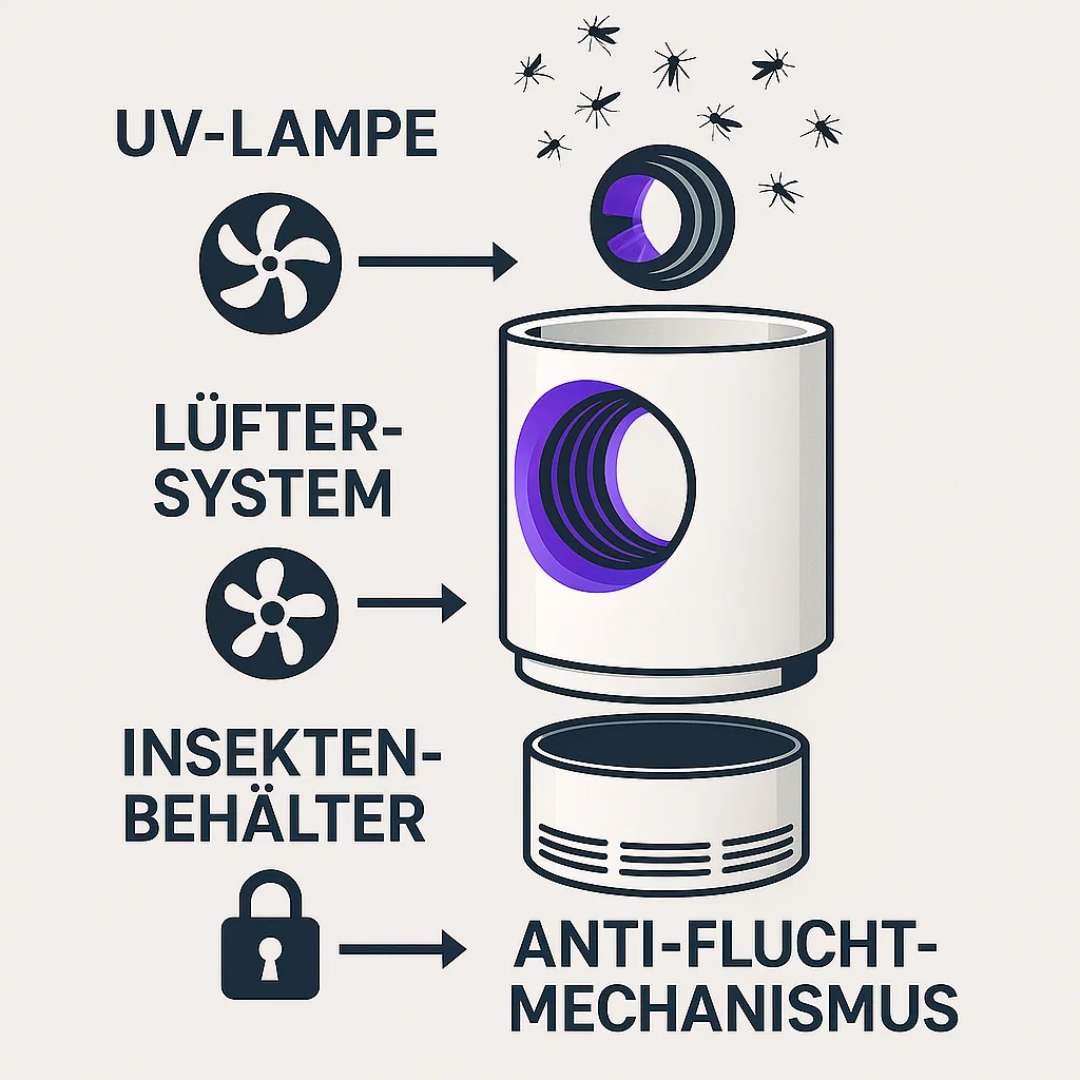BugAway | Elektrische UV-Fliegenfalle für Innen & Außen