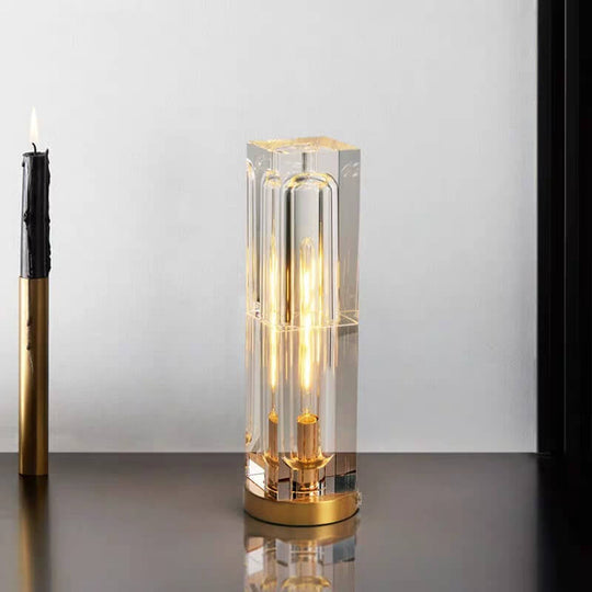 CrystalBloc | Geometrische Kristall-Tischlampe mit Stil