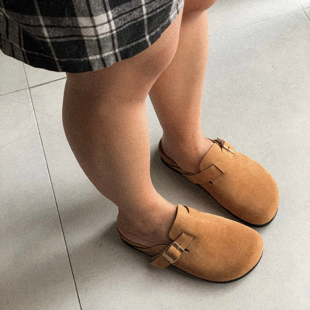 Orthopädische Hausschuhe Damen - Clogs mit Fußgewölbeunterstützung und Verstellbarer Schnalle-5