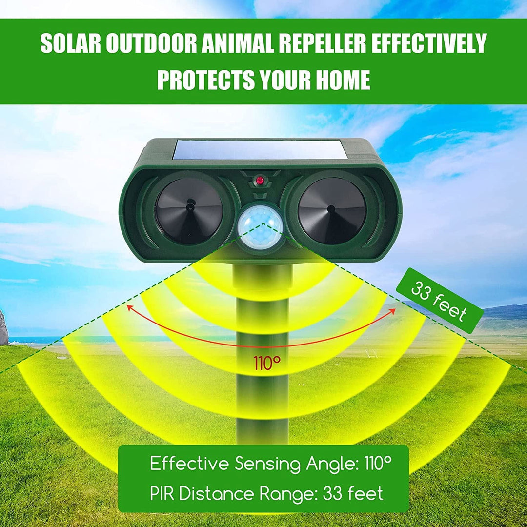 WildGuard | Solarbetriebener und Ultraschall-Tiervertreiber