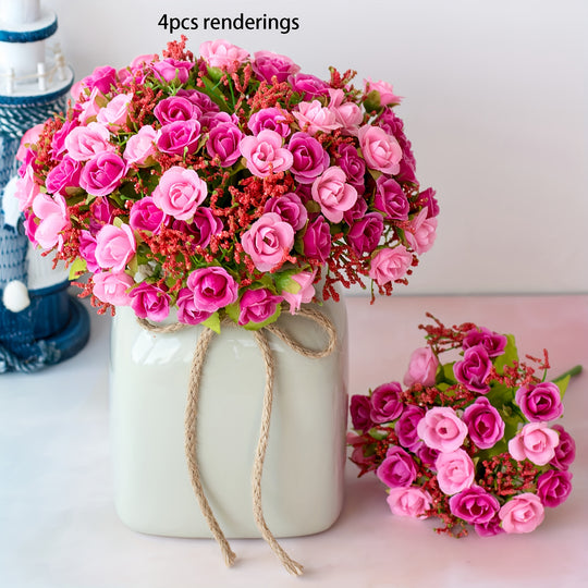 BloomArt | Kunstrosen-Bündel 21 Köpfe – Für Vase, Kranz & DIY