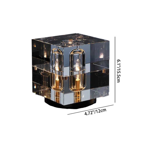 CrystalBloc | Geometrische Kristall-Tischlampe mit Stil