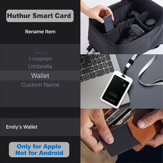 WalletMate | Ultra-Dünne Tracking-Karte – iPhone-fähig