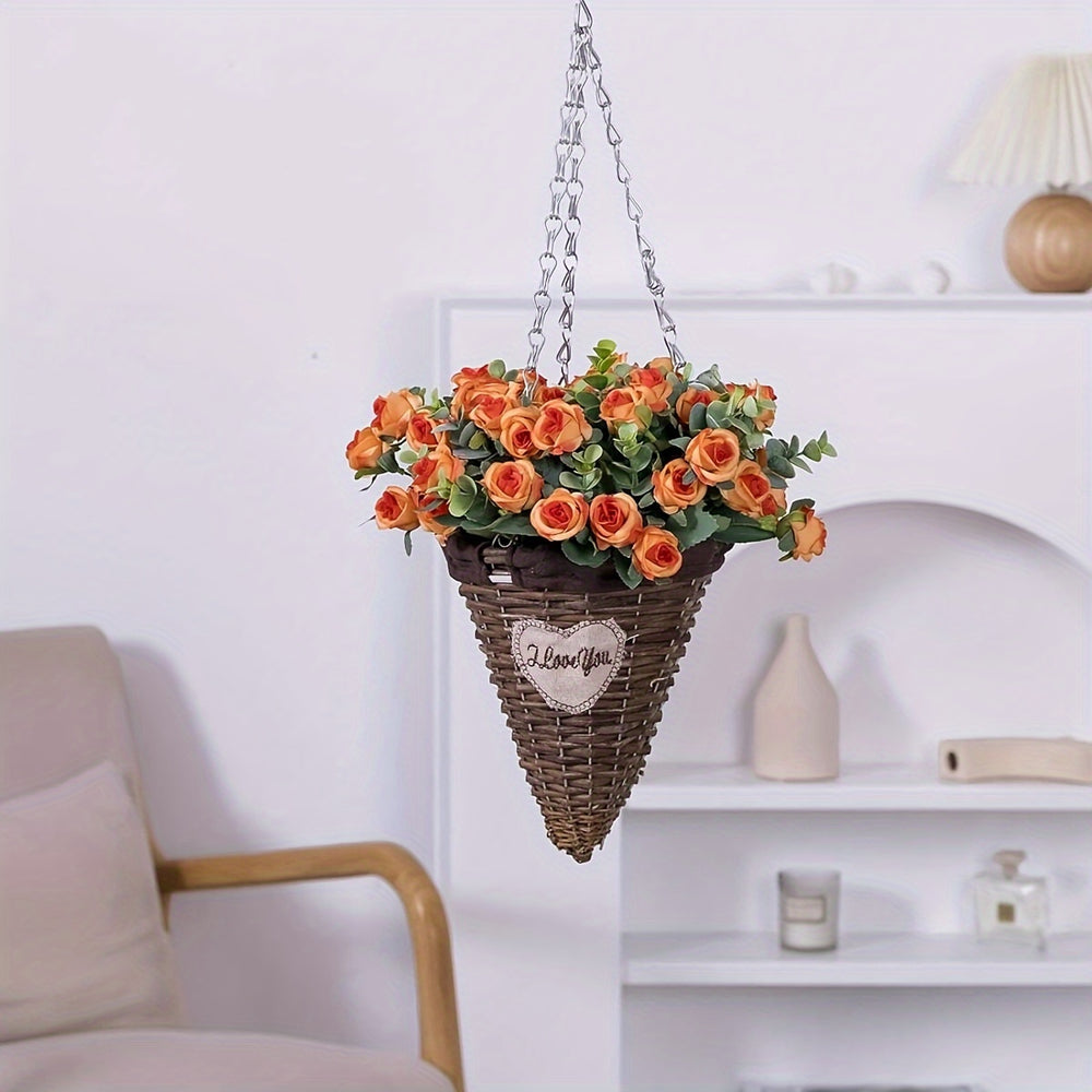 RoseCharm | Künstlicher Rosenstrauß – Vintage-Look, 10 Köpfe