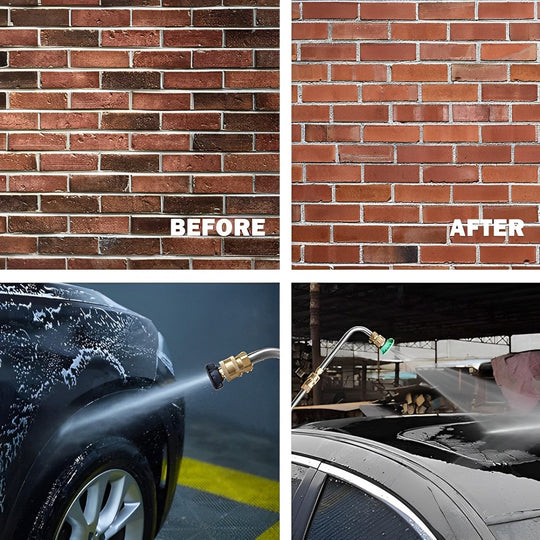 PowerWash | 4000 PSI Teleskopischer Hochdruckreiniger-Schlauchset für Dachrinnen, Dachentwässerung und Wandreinigung