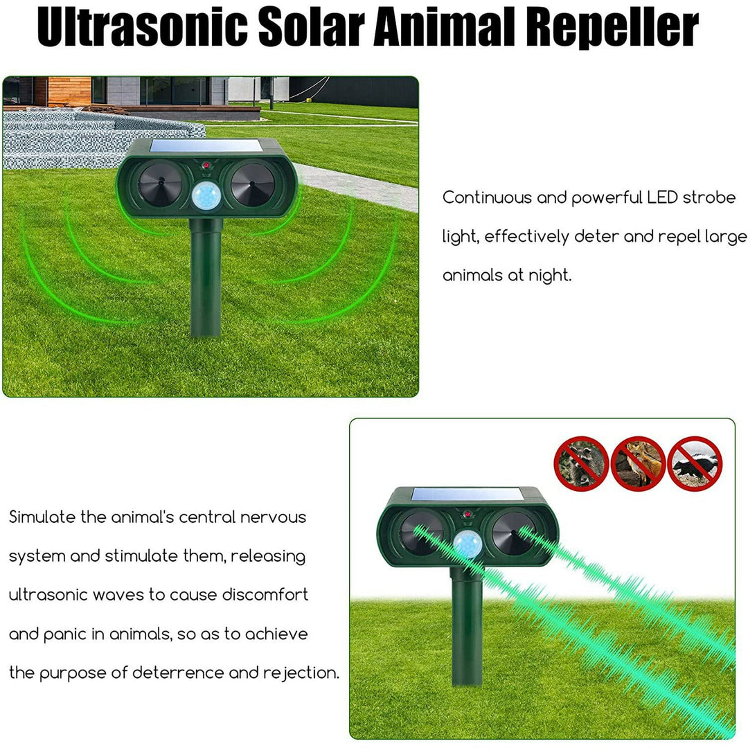 WildGuard | Solarbetriebener und Ultraschall-Tiervertreiber