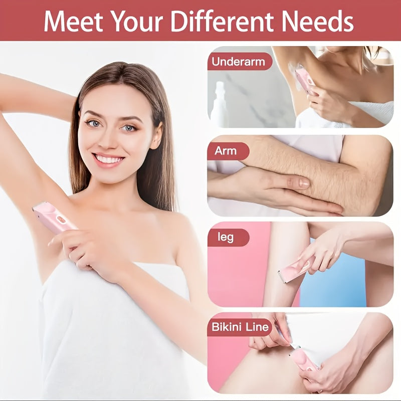 SilkTrim | Rasierer für Frauen - Doppelkopf-Präzision und USB-Aufladung