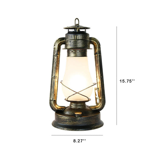 BronzeBlaze | Antike Tischlampe im Kerosin-Stil
