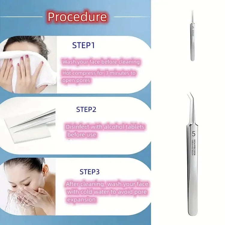 PoreSharp | Präzise Pinzetten für Mitesser & Whiteheads