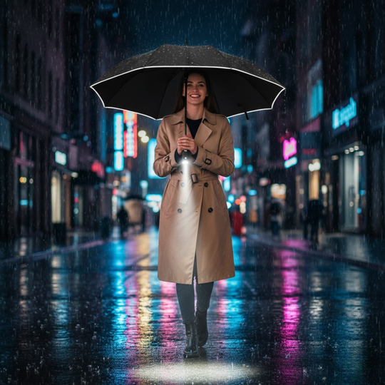 StormShield | Vollautomatischer Regenschirm mit LED-Beleuchtung