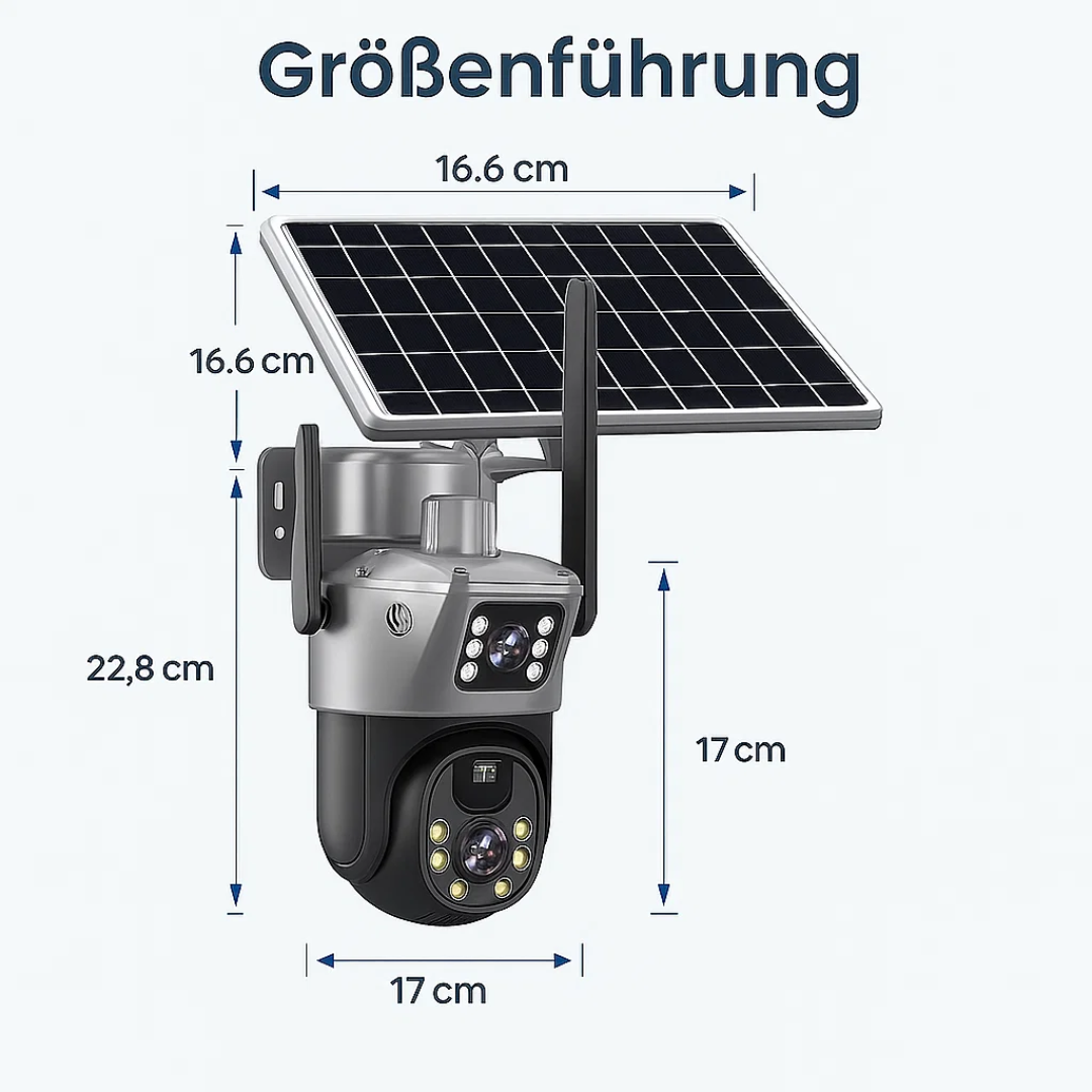 DualGuard | 4K Sicherheitskamera mit Solarpanel