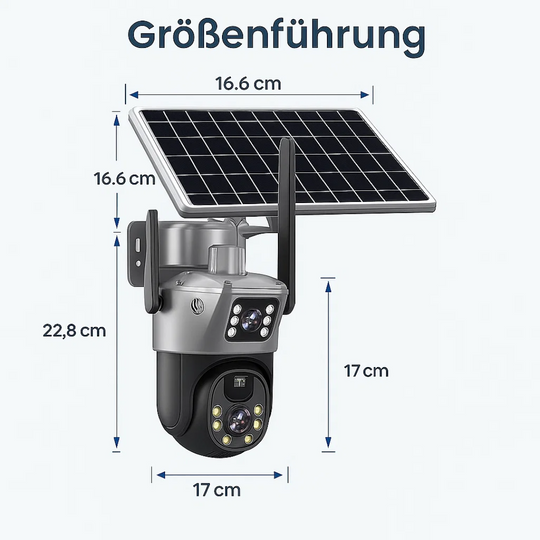 DualGuard | 4K Sicherheitskamera mit Solarpanel