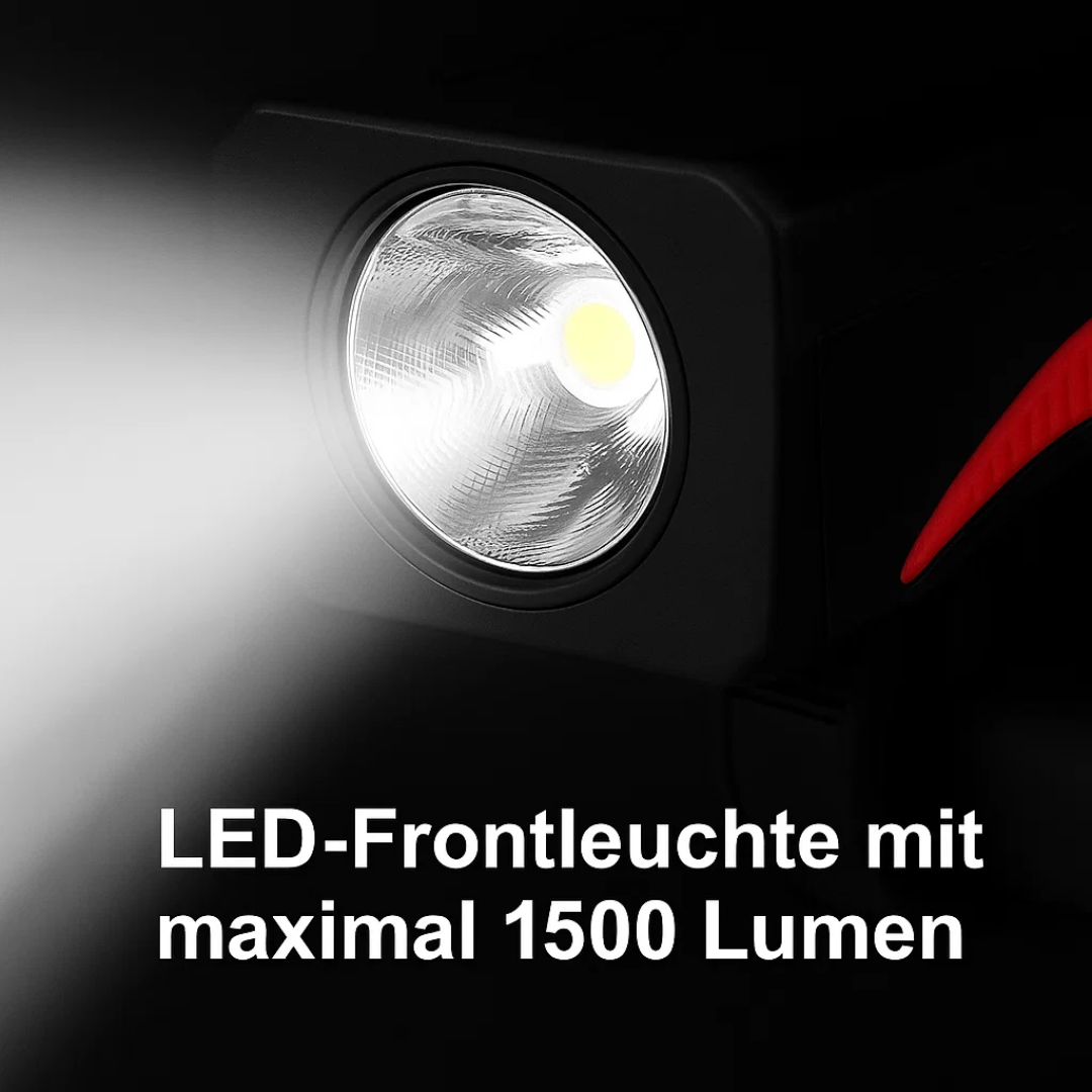 BrightRide | 4-in-1 Fahrradlicht mit Powerbank und 1500 Lumen LED