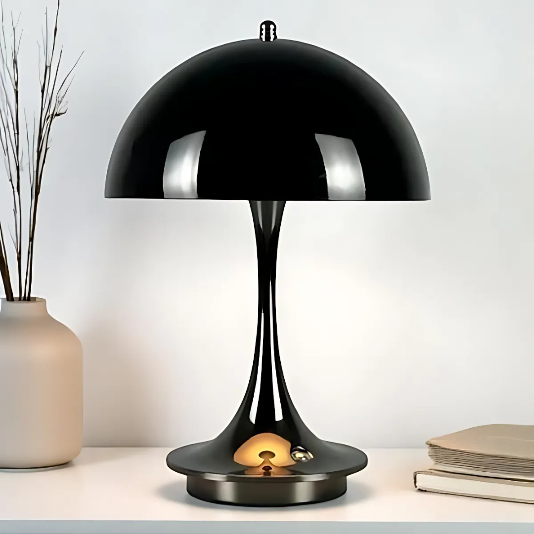 NordicLume | Pilzlampe LED Tischlampe mit Akku & kabellosem Design für Zuhause
