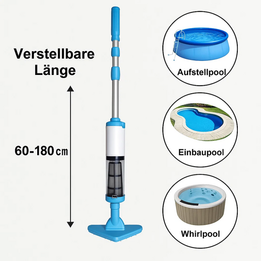 AquaSweep | 3 in 1 kabelloser, wiederaufladbarer Poolstaubsauger