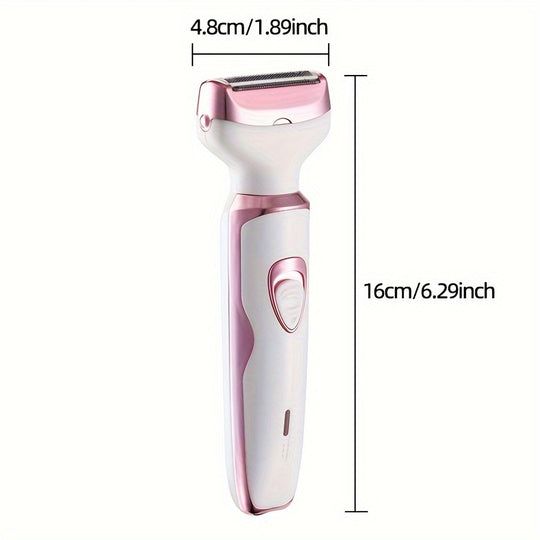 LuxeCare | Wiederaufladbarer Damenrasierer – Sanfte 4-in-1 Pflege überall