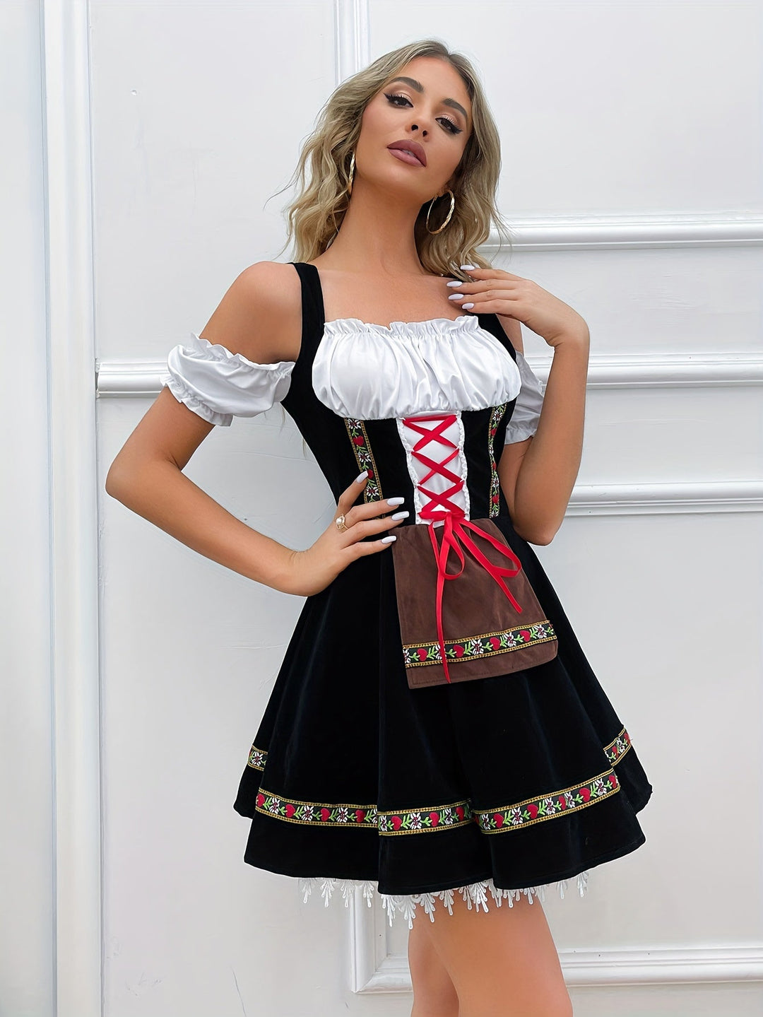 FestSchwarz | Damen-Dirndl – Elegantes Schulterfrei Kleid
