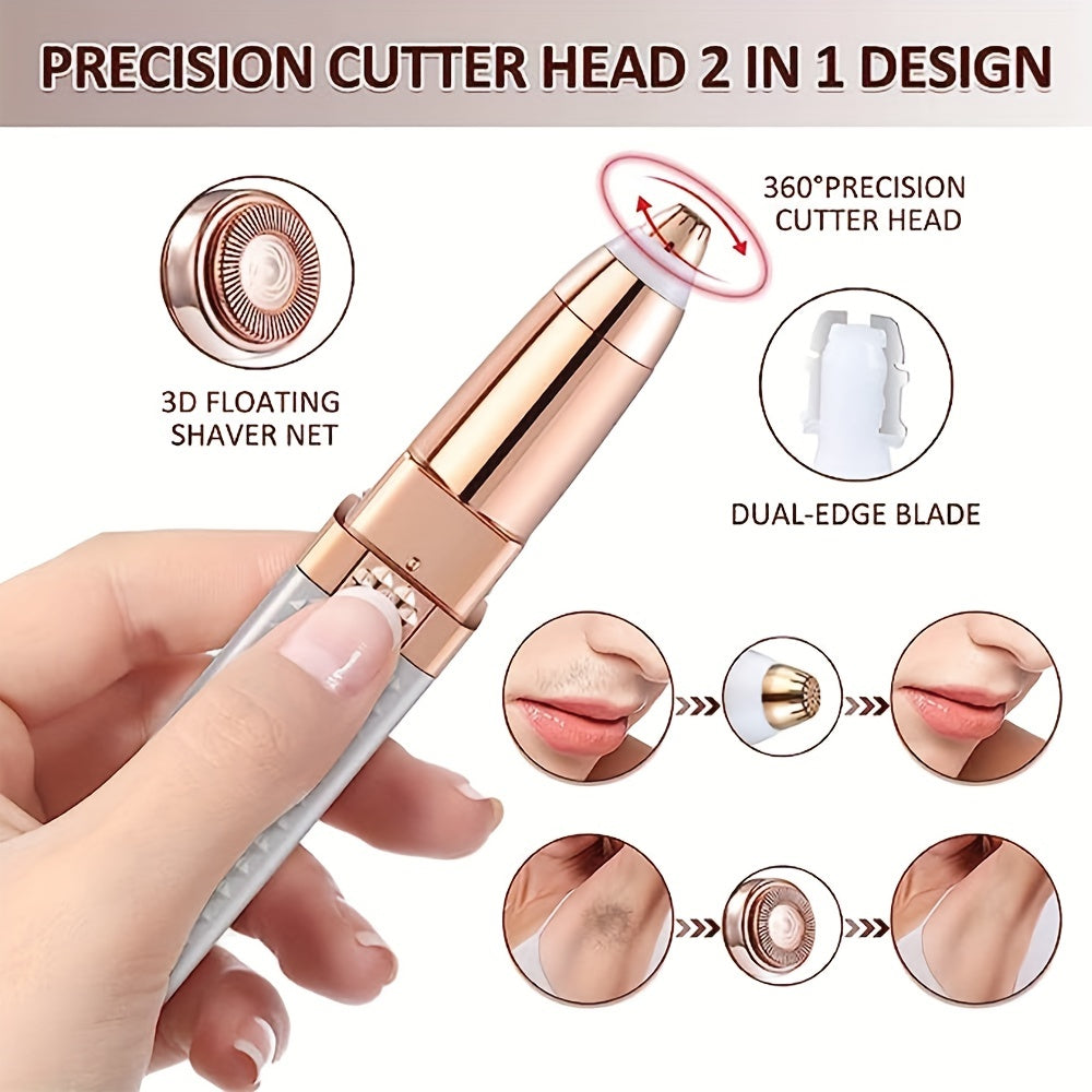 GlowSmooth | Damenrasierer - Schmerzfreier 4-in-1-Rasierer für Gesicht und Bikinizone