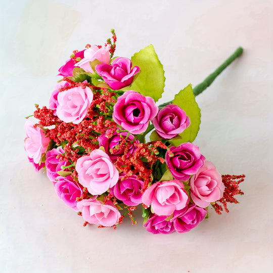 BloomArt | Kunstrosen-Bündel 21 Köpfe – Für Vase, Kranz & DIY