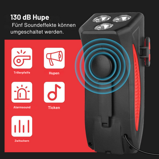 BrightRide | 4-in-1 Fahrradlicht mit Powerbank und 1500 Lumen LED