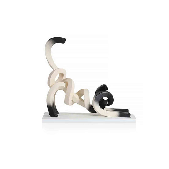 TwistCat | Abstrakte Siamkatzen-Skulptur in Harz