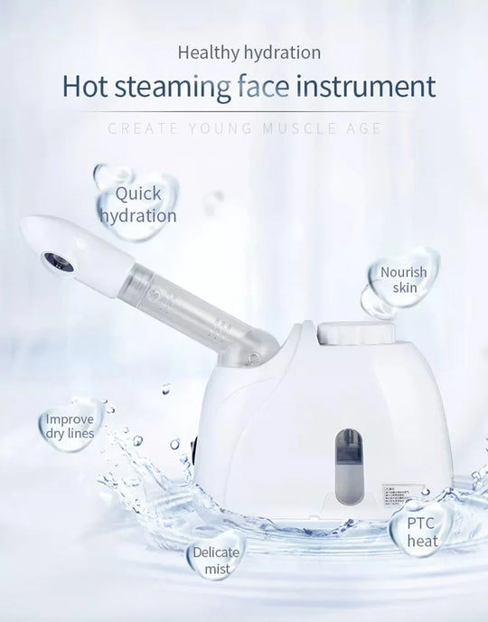 VapoGlow | Ozon-Gesichtsdampfer für Tiefenreinigung & Spa-Feeling