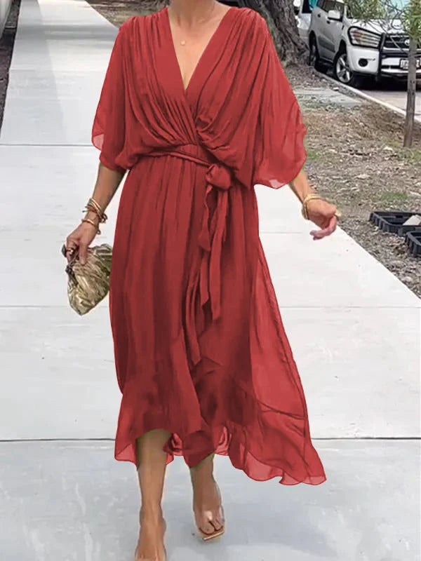 Alena | Damen Elegante luftigekleid |Maxi10
