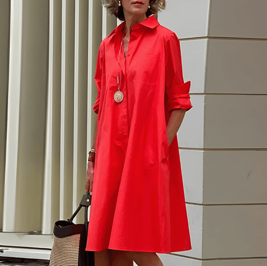 Antonia | Damen Langarm BlusenKleid | Midi7