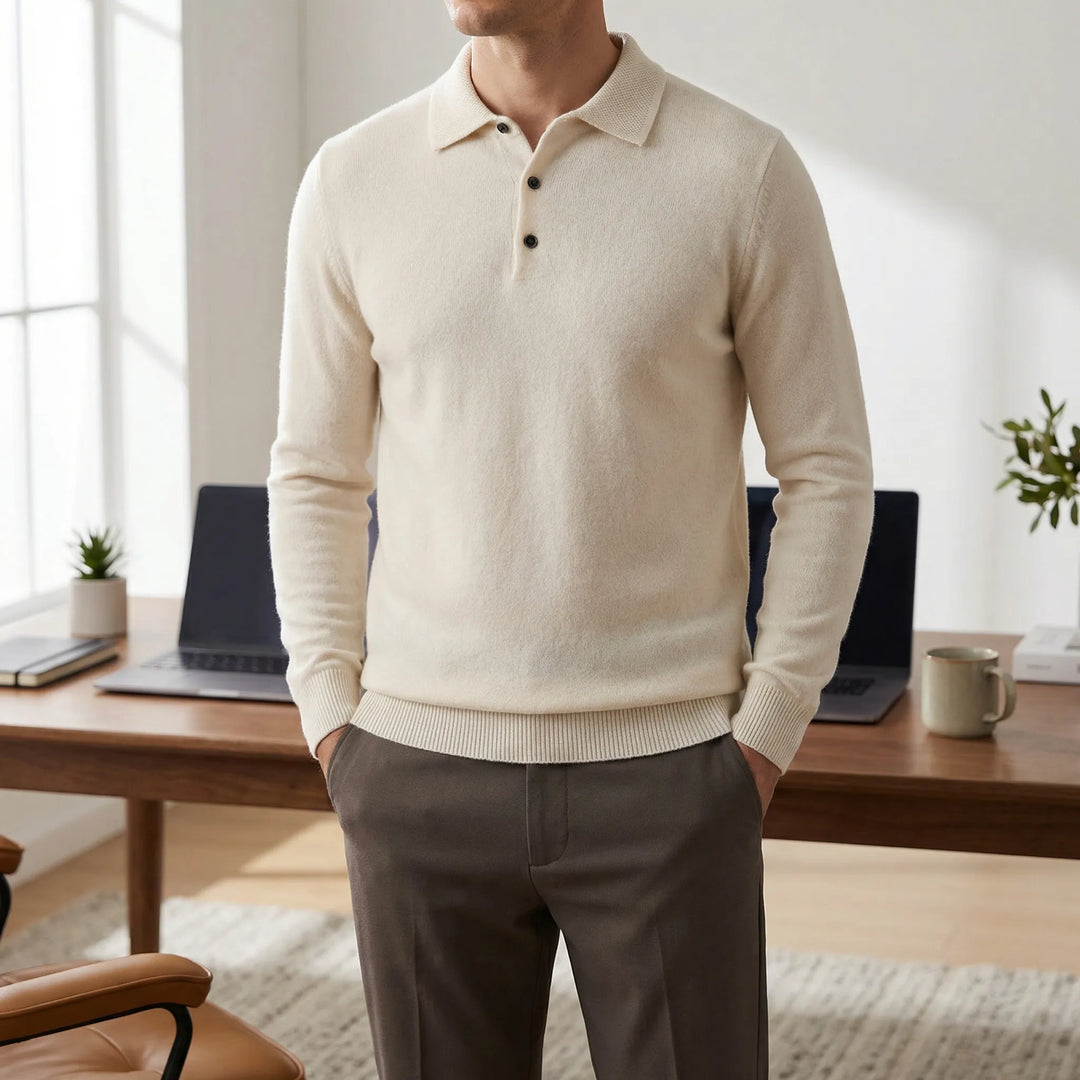 Aurelin - Langarm Polohemd Slim Fit Decorique.de