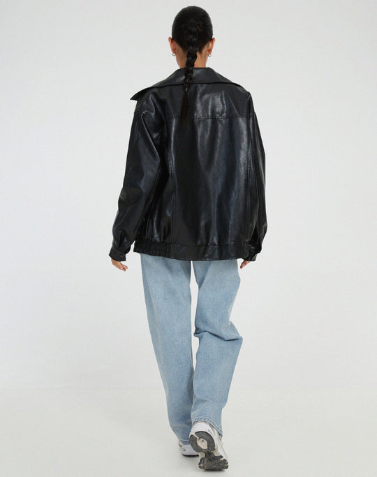 Trendige PU-Lederjacke Damen – Stilvolle Jacke für Bequemen Tragekomfort-6