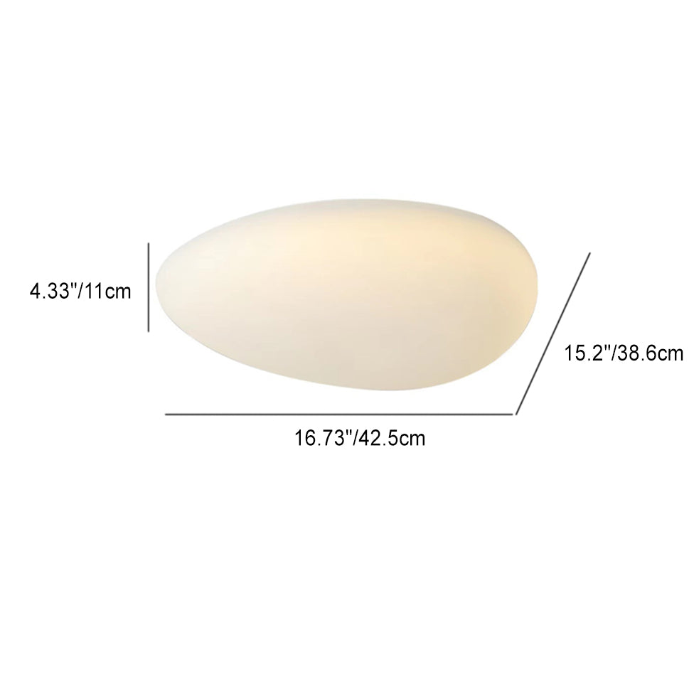 CalmaStone | Runde LED-Deckenleuchte in Kieseloptik