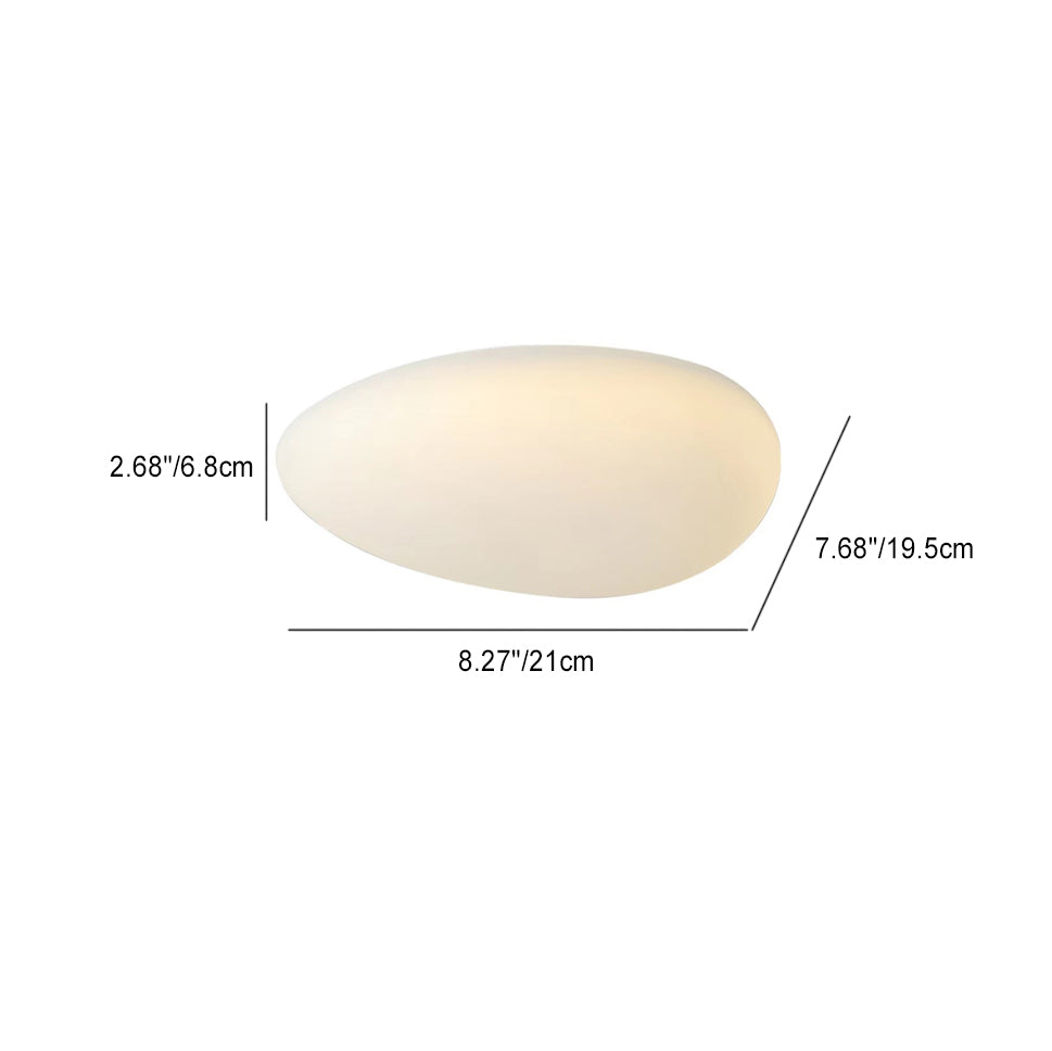 CalmaStone | Runde LED-Deckenleuchte in Kieseloptik