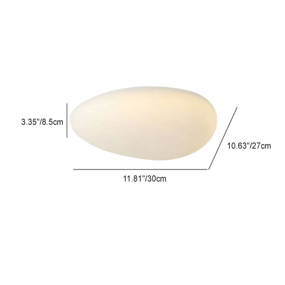 CalmaStone | Runde LED-Deckenleuchte in Kieseloptik