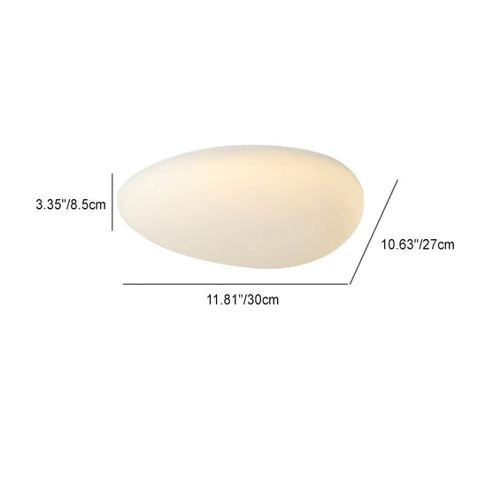 CalmaStone | Runde LED-Deckenleuchte in Kieseloptik