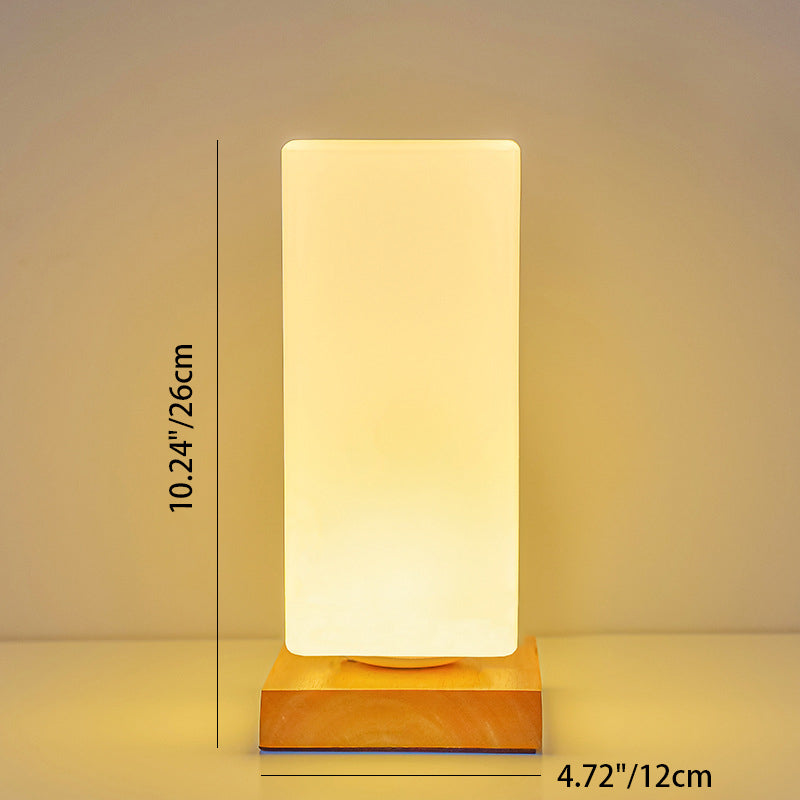 NordLumen | Skandi Zylinderlampe aus Holz & Glas