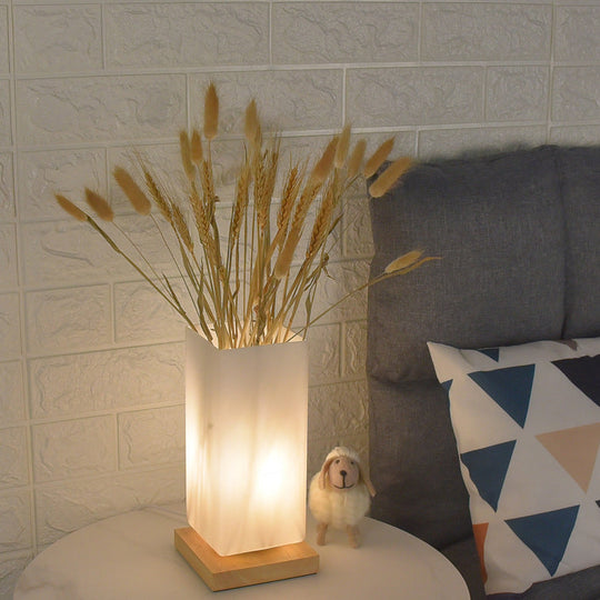 NordLumen | Skandi Zylinderlampe aus Holz & Glas