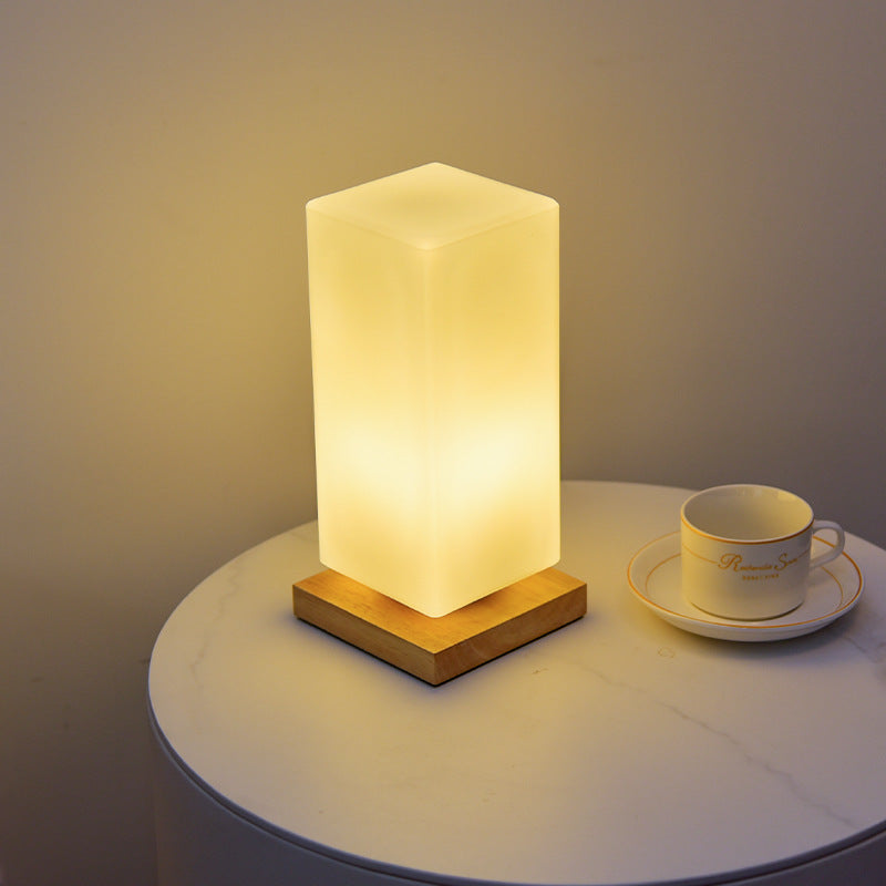 NordLumen | Skandi Zylinderlampe aus Holz & Glas