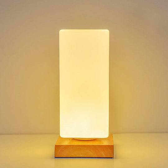 NordLumen | Skandi Zylinderlampe aus Holz & Glas