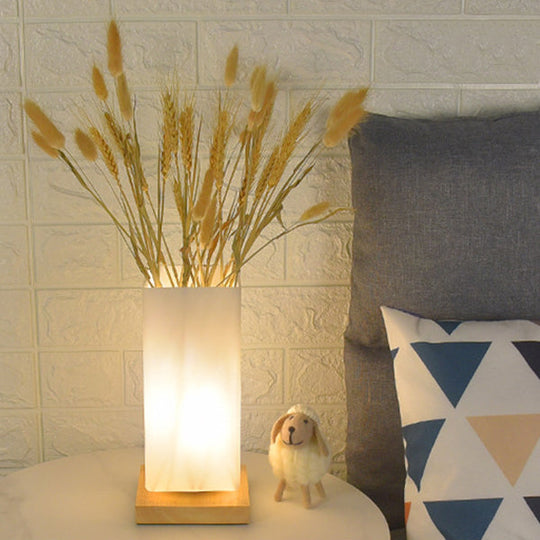 NordLumen | Skandi Zylinderlampe aus Holz & Glas